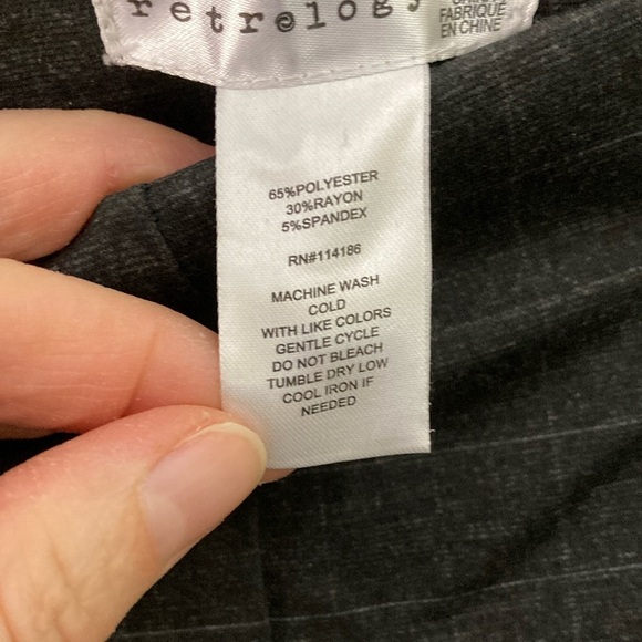 Retrology Gray Tailored Trousers with Subtle Texture - Picture 3 of 12